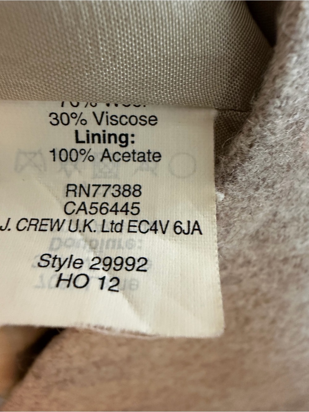 J. Crew Neutral Beige Wool Blend Mini Skirt - Picture 5 of 6